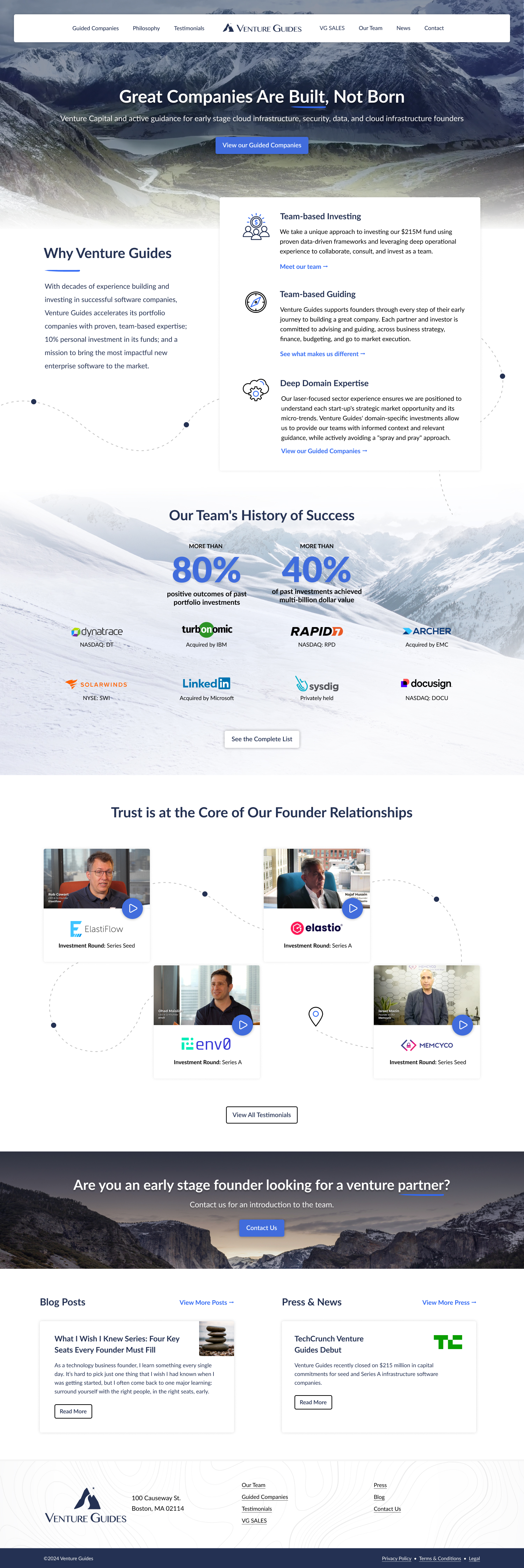 Venture Guides Main Pages